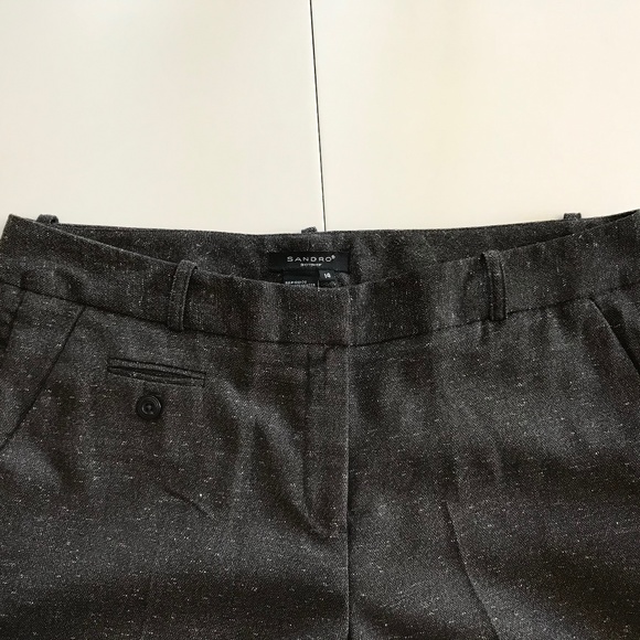 EUC Sandro Sportswear Trousers Tweed Brown - Picture 12 of 12